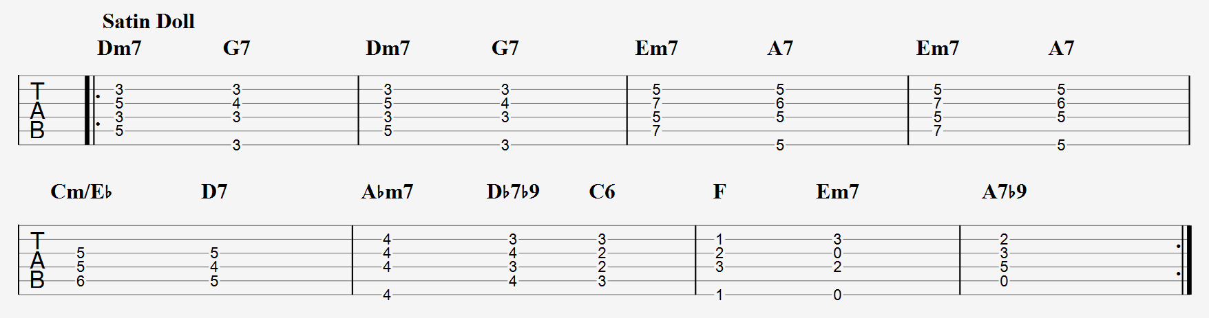 Satin Doll chords