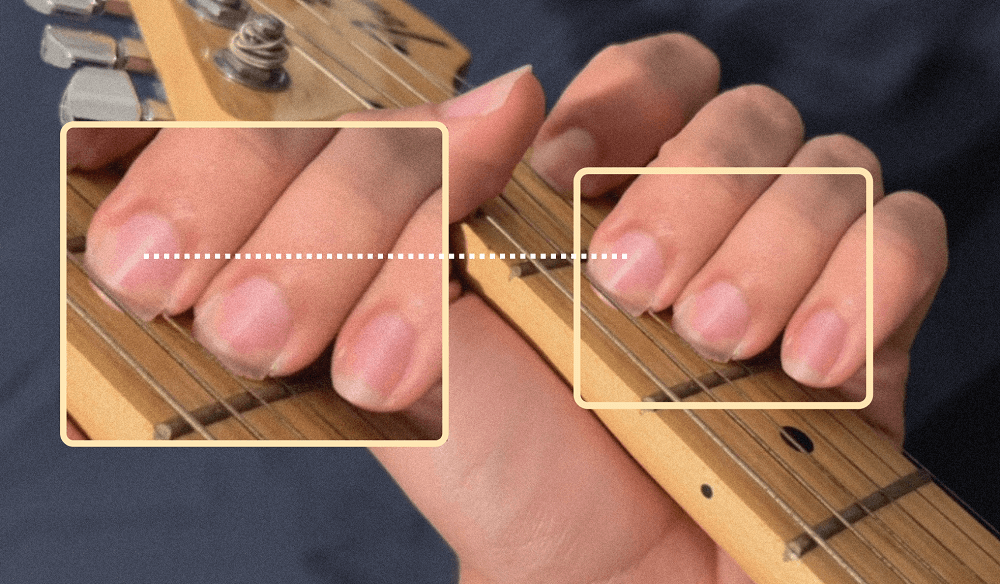 Long finger nails while playing guitar
