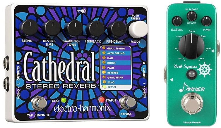 reverb pedal size examples