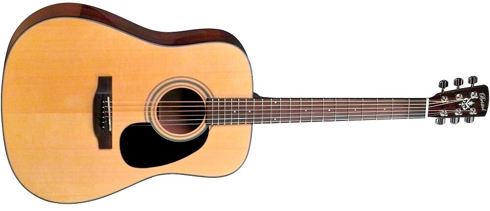 Bristol BD-16 Dreadnought Acoustic Guitar on a white background