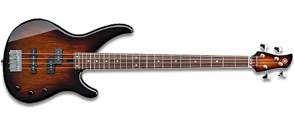 Yamaha TRBX174EW Bass Guitar on a white background