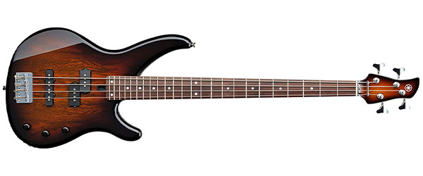 Yamaha TRBX174EW Bass Guitar on a white background