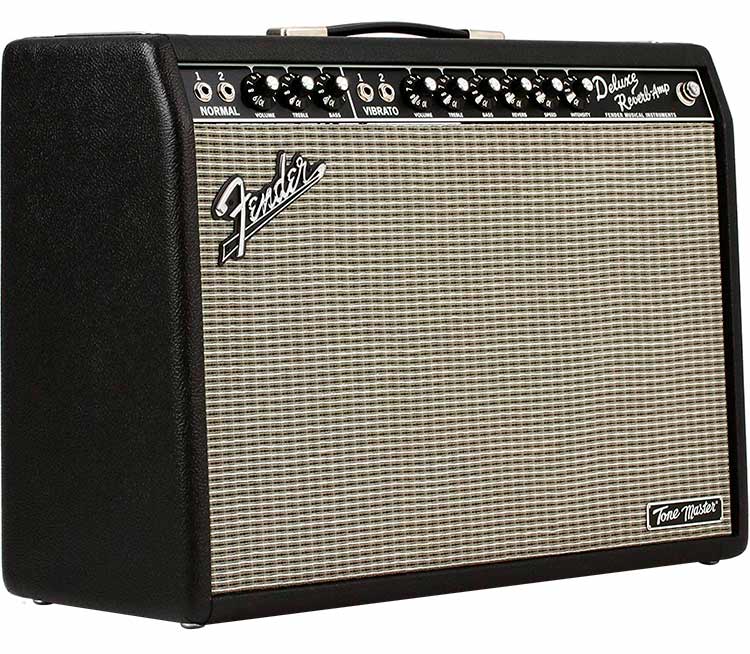 Fender Tone Master Deluxe Reverb Amplifier on a white background
