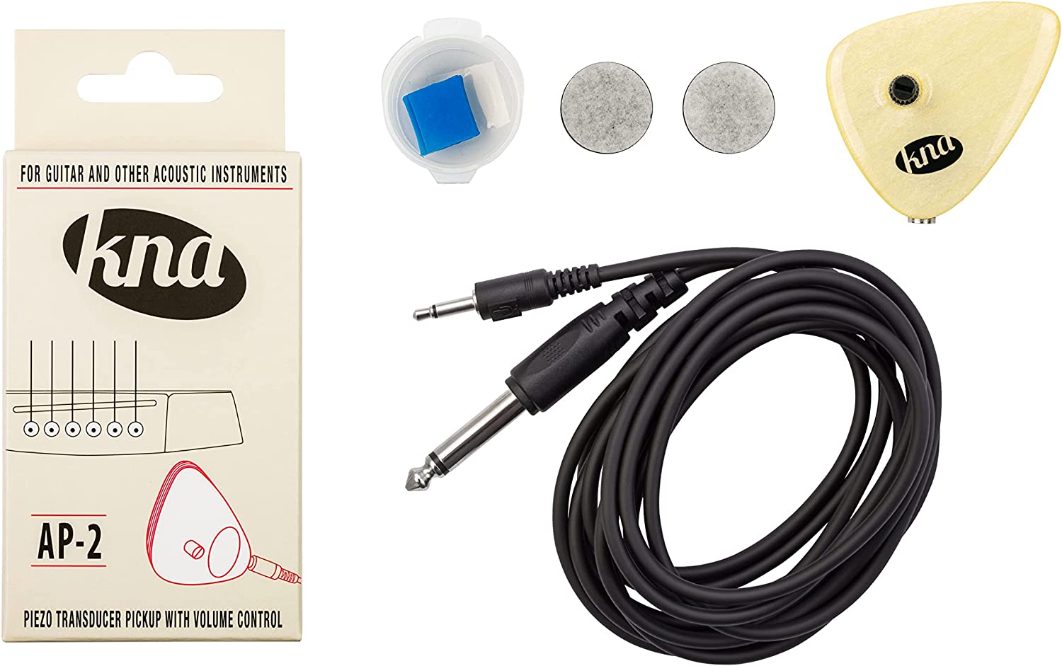 KNA Pickups 6 String Universal Stick-on Piezo Acoustic Pickup  on a white background