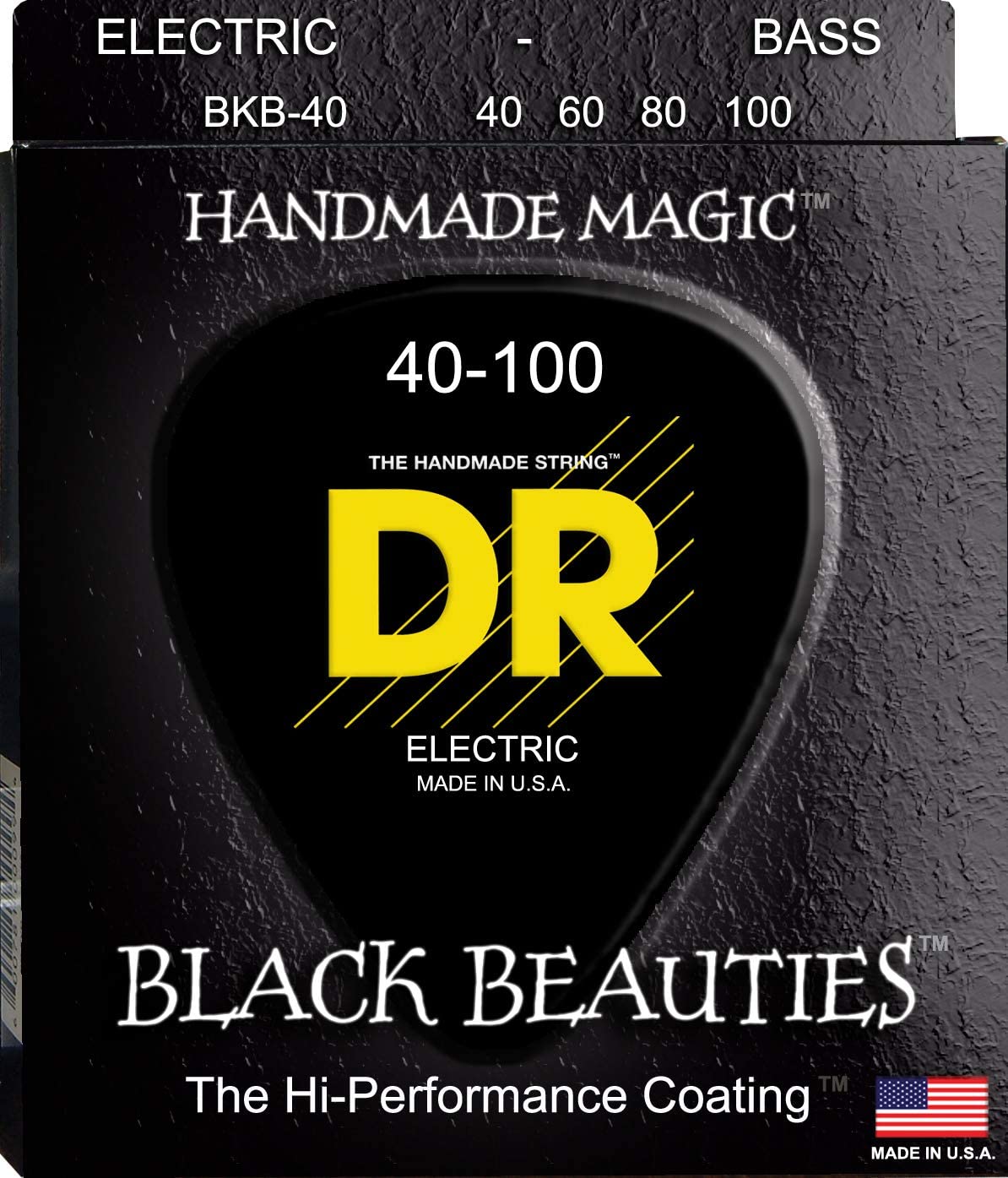 DR Strings BKB-40 Bass Guitar Strings on a white background
