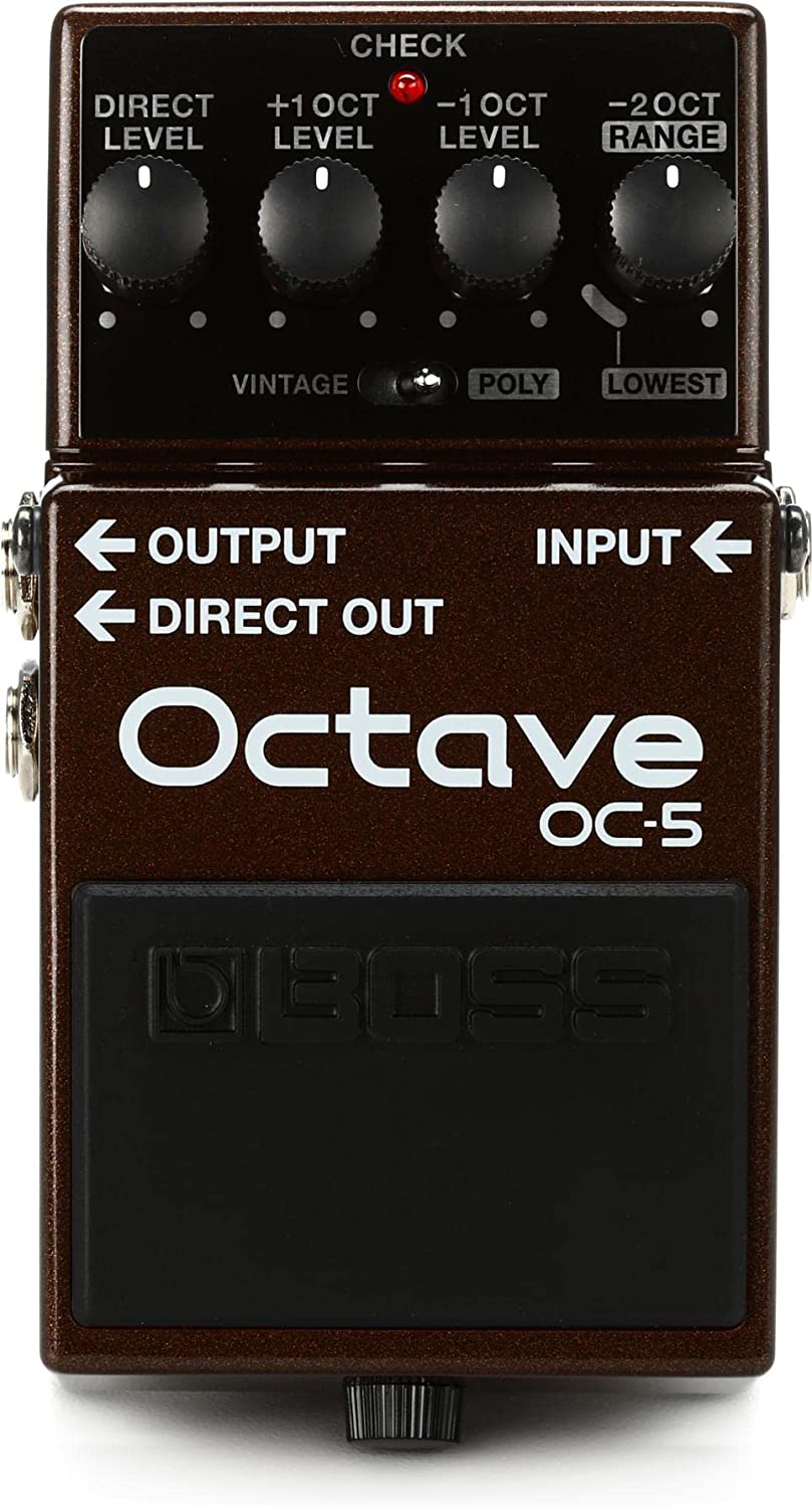 Boss OC-5 Polyphonic Guitar/Bass Octave Pedal on a white background