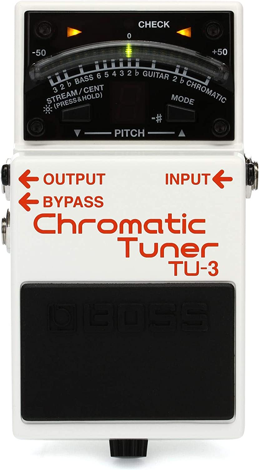 Boss TU-3 Chromatic Tuner Pedal on a white background
