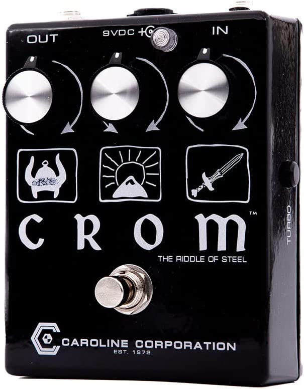 Caroline Guitar Company CROM Riddle of Steel Fuzz Pedal on a white background