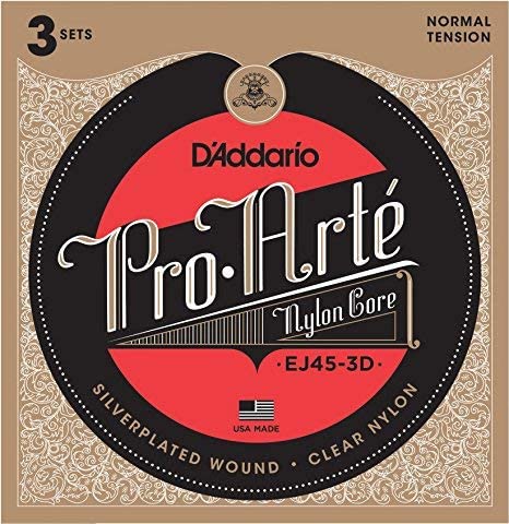 D'Addario EJ45 Pro-Arte Classical Guitar Strings on a white background