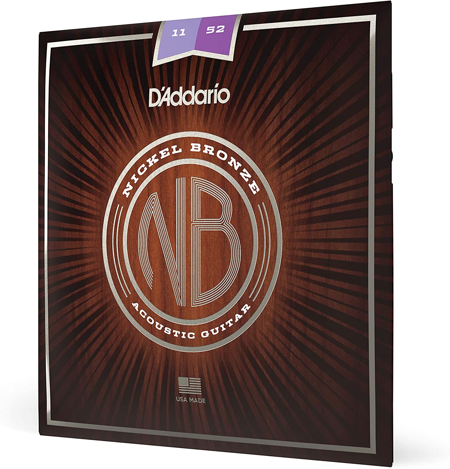 D'Addario Guitar Strings Nickel Bronze on a white background