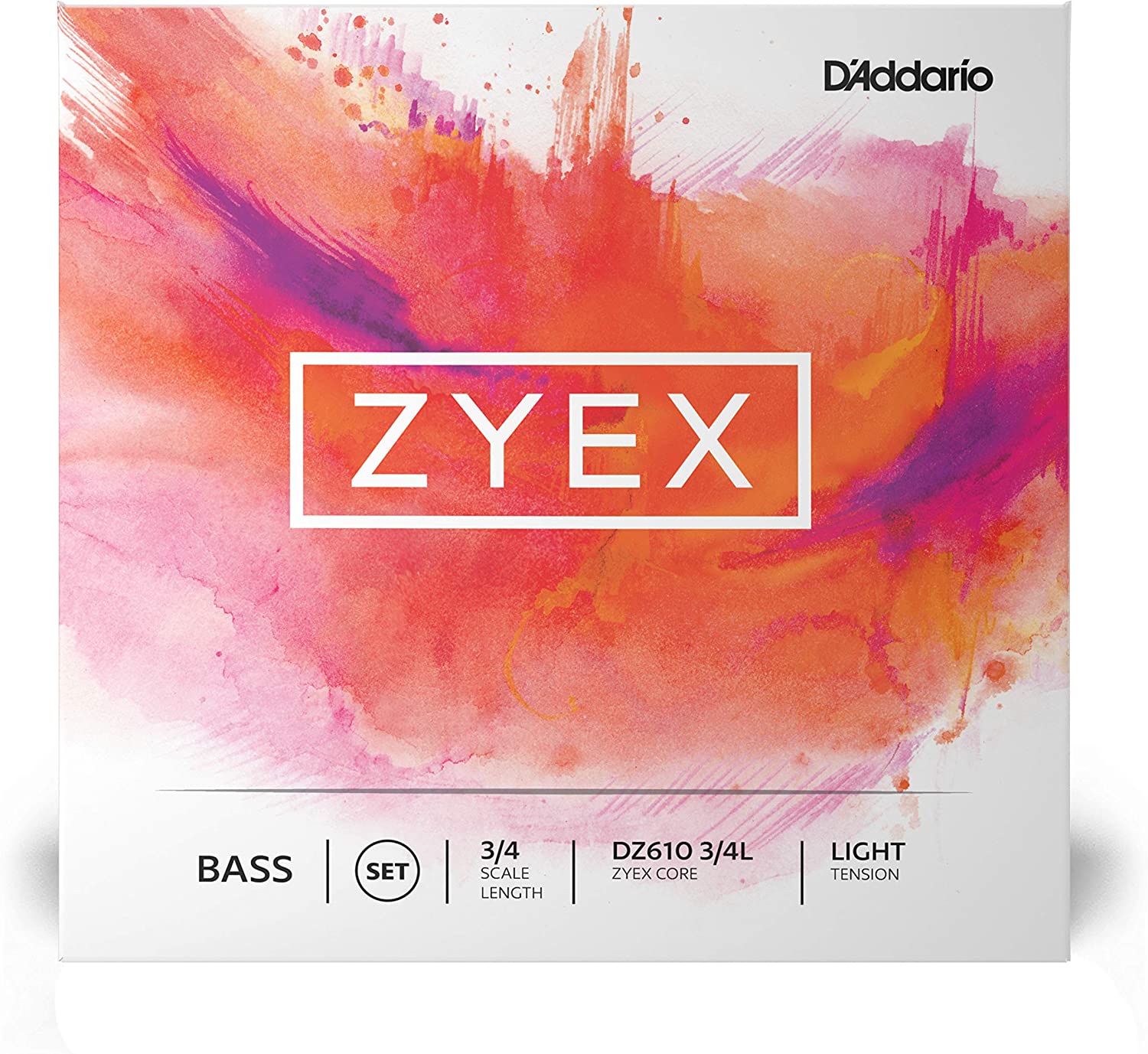 D'Addario Zyex Bass String Set on a white background