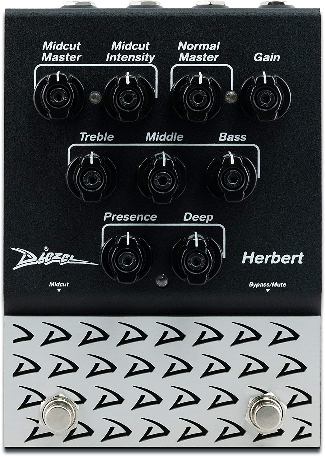 Diezel Herbert Two Channel Overdrive & Preamp Pedal on a white background