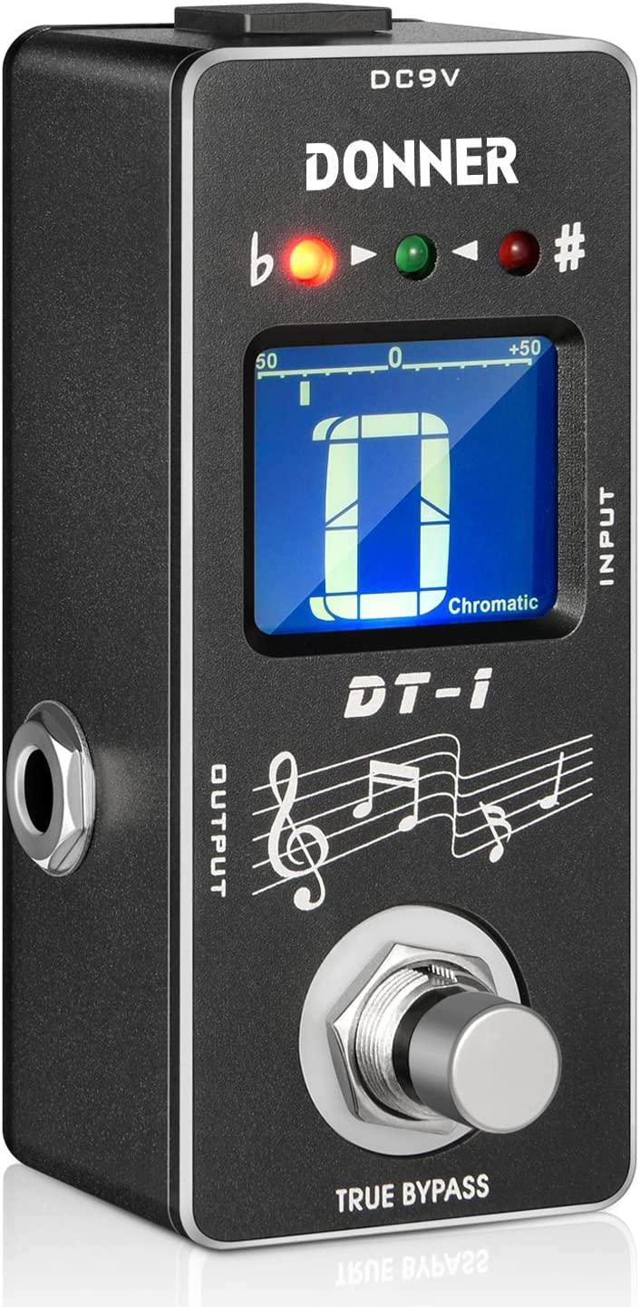 Donner Dt-1 Chromatic Tuner Pedal on a white background