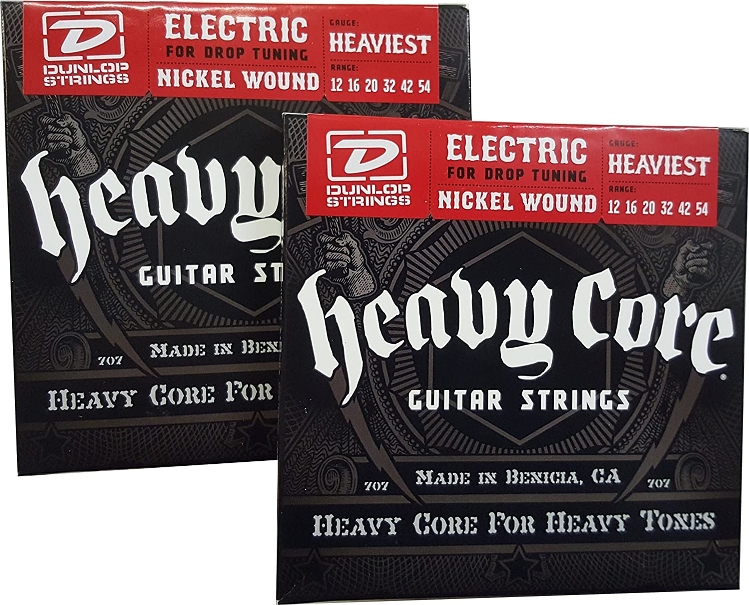 Dunlop Heavy Core Heaviest Electric Guitar Strings on a white background