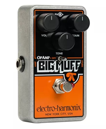 Electro-Harmonix Op-Amp Big Muff Pi Fuzz Pedal on a white background