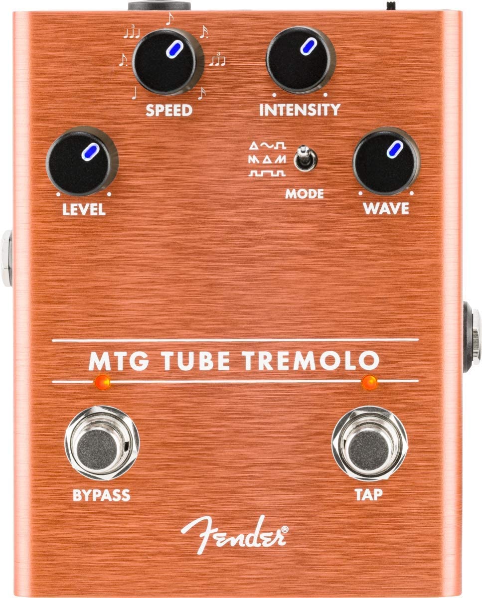 Fender MTG Tube Tremolo Pedal on a white background