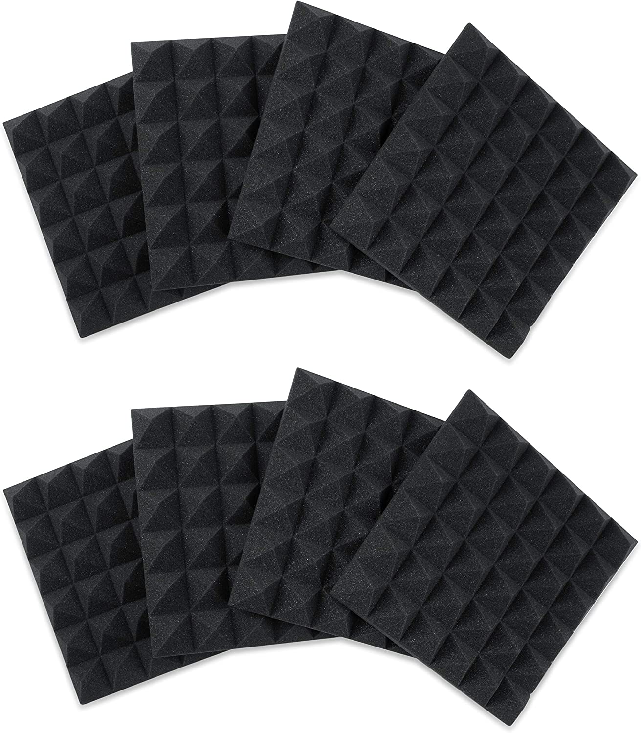 Gator Frameworks Acoustic Foam Pyramid Panels on a white background