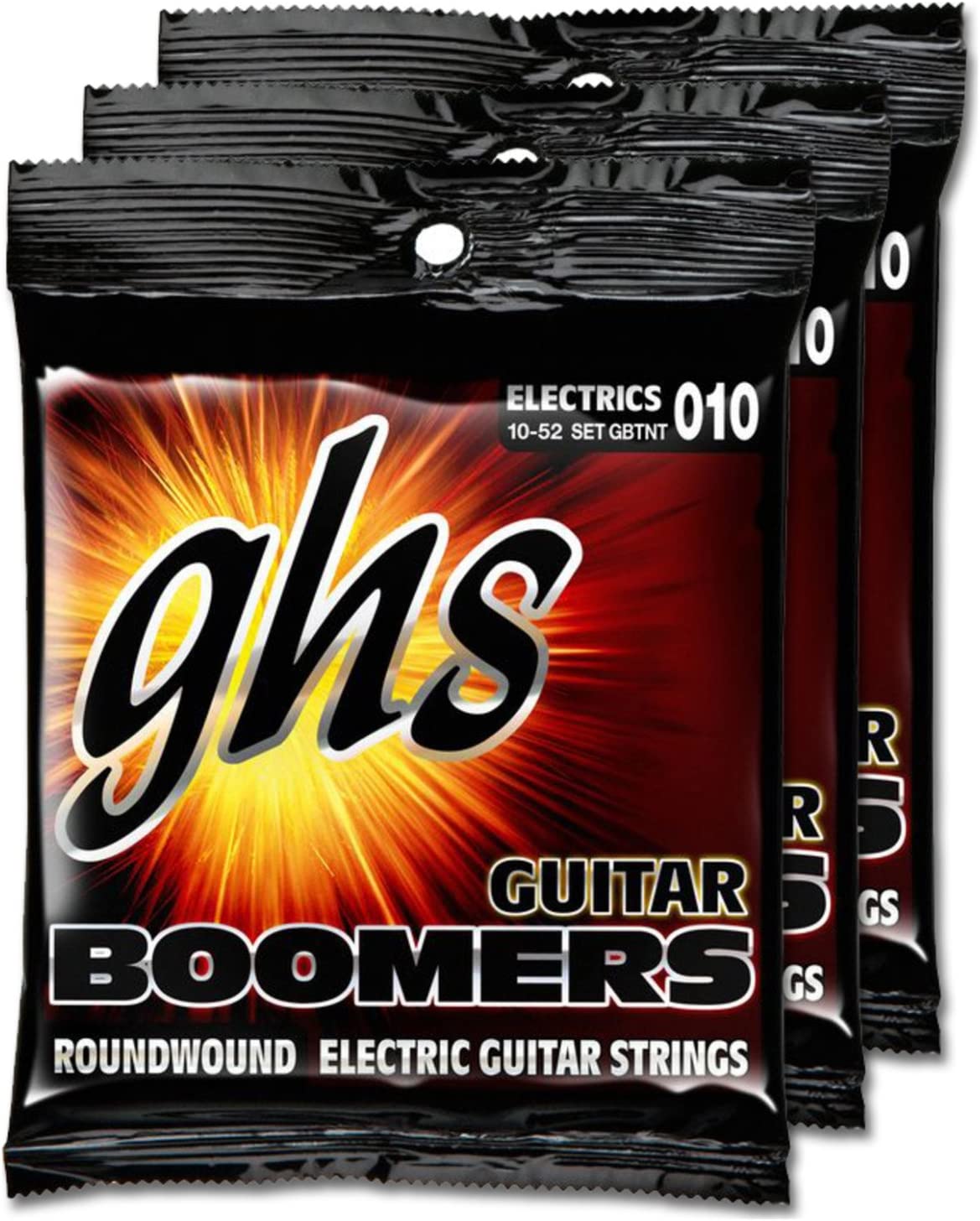 GHS Boomer TNT Electric Guitar Strings on a white background