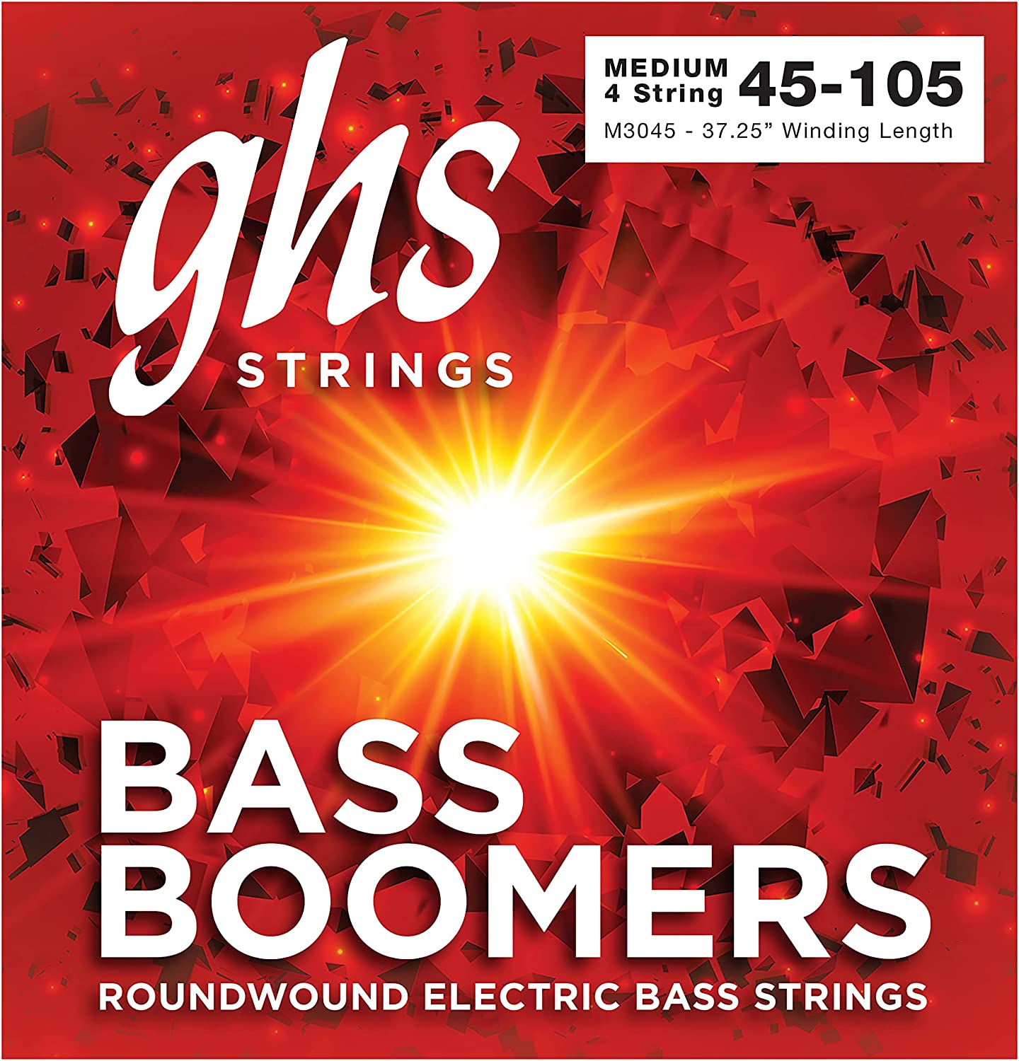 GHS Strings M3045 4-String Bass Boomers on a white background