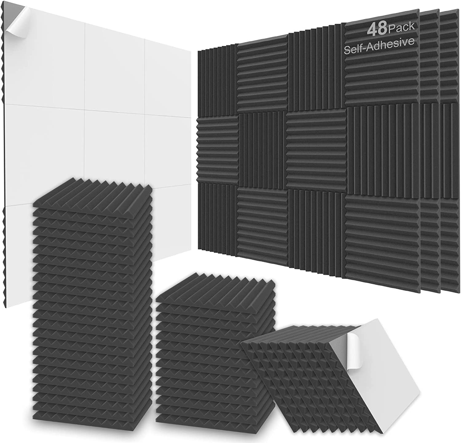 JBER Acoustic Foam Panels on a white background