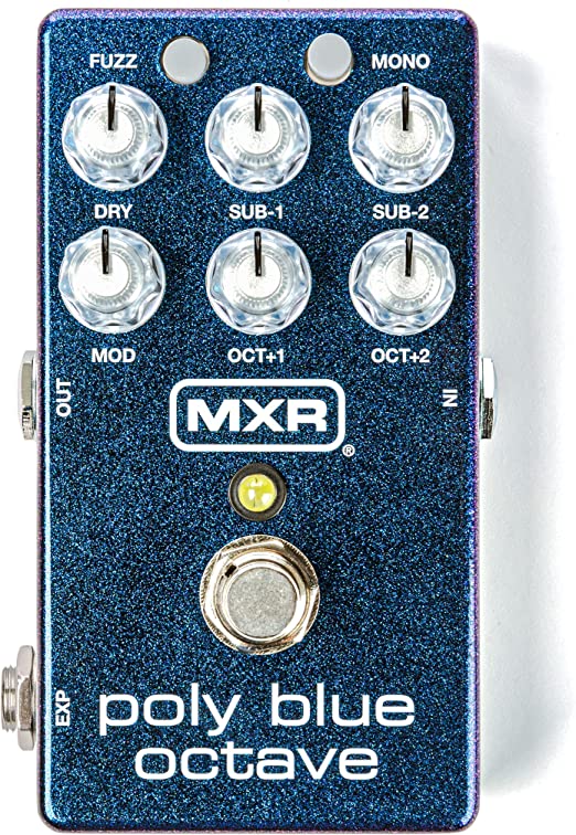 MXR M306 POLY BLUE Octave Pedal on a white background