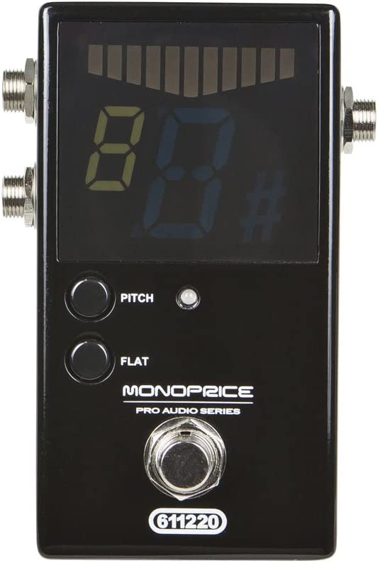 Monoprice Chromatic Tuner Pedal  on a white background