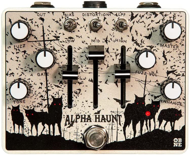 Old Blood Noise Alpha Haunt Fuzz Pedal on a white background