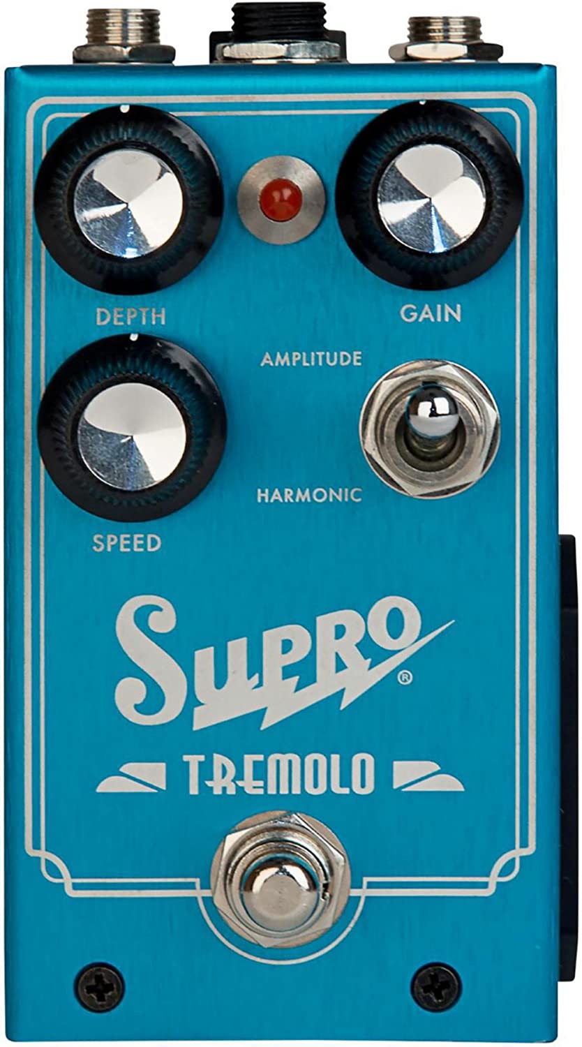 Supro 1310 Analog Harmonic Tremolo Pedal on a white background