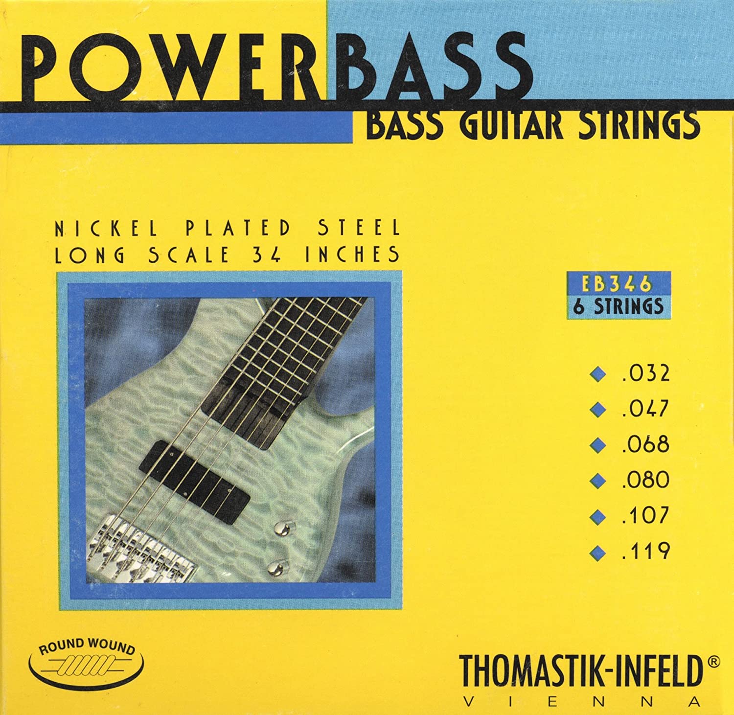 Thomastik-Infeld EB346 Bass Guitar Strings on a white background