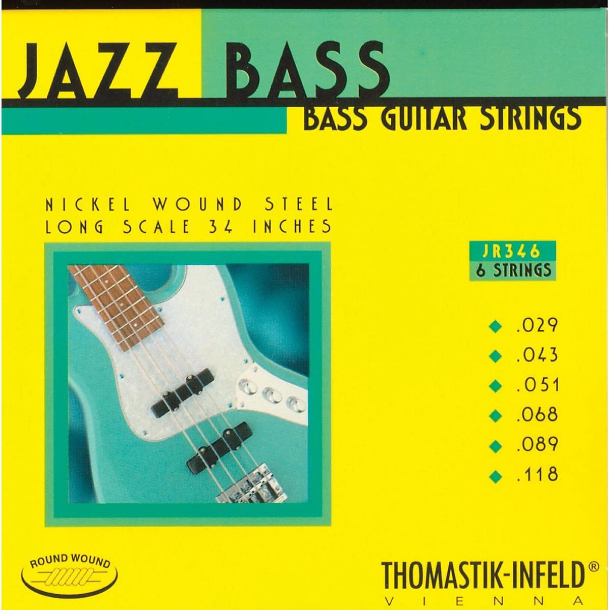 Thomastik-Infeld JR346 Bass Guitar Strings on a white background