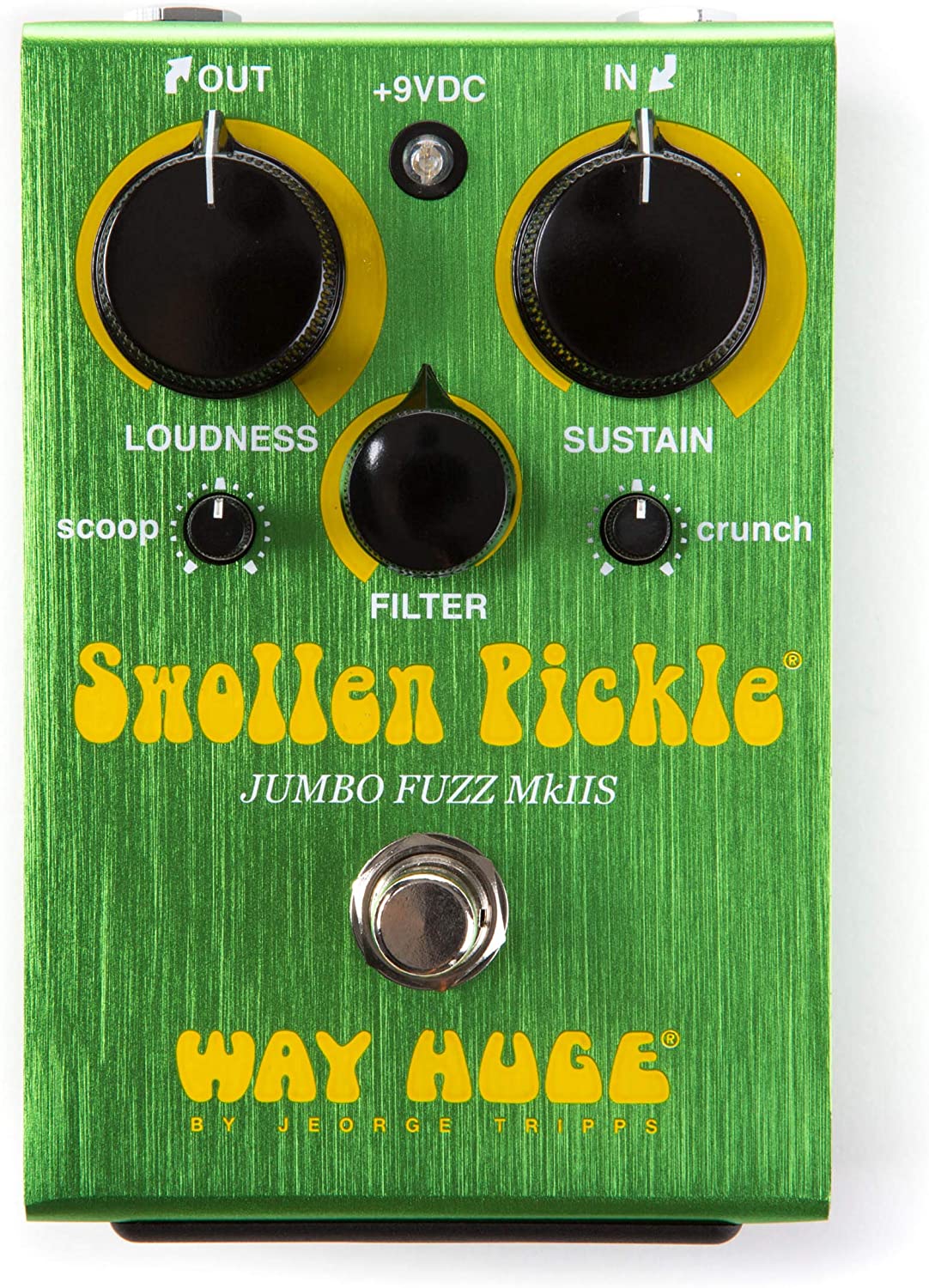 Way Huge Swollen Pickle Jumbo Fuzz Pedal on a white background