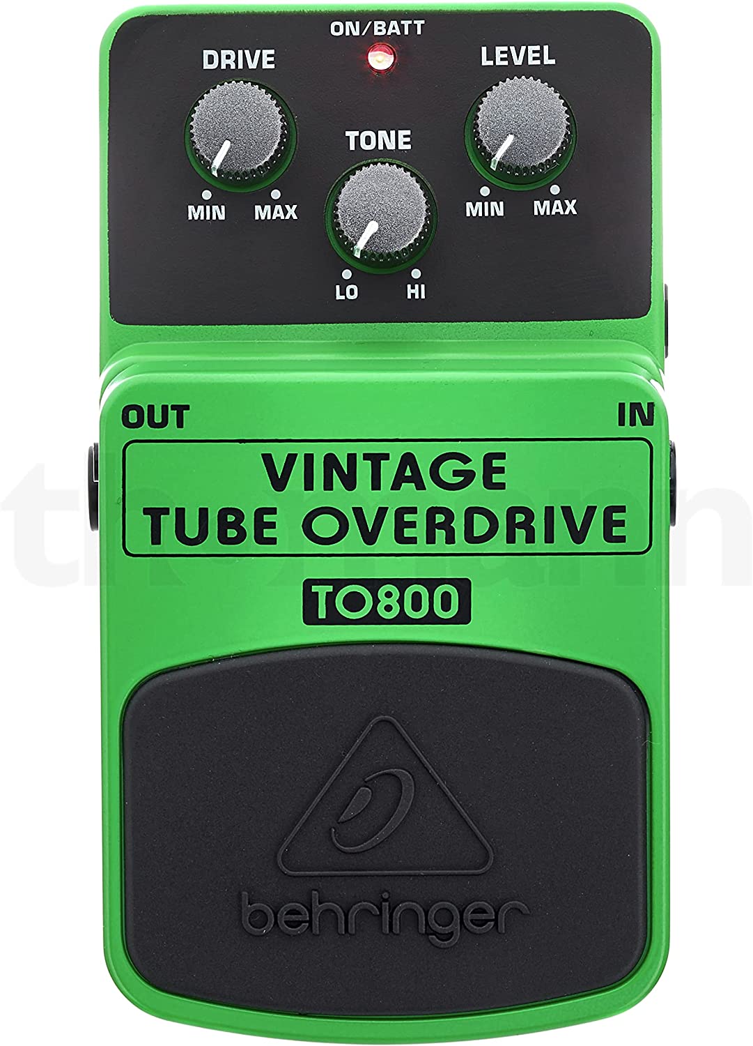 Behringer TO800 Vintage Tube Overdrive Pedal on a white background