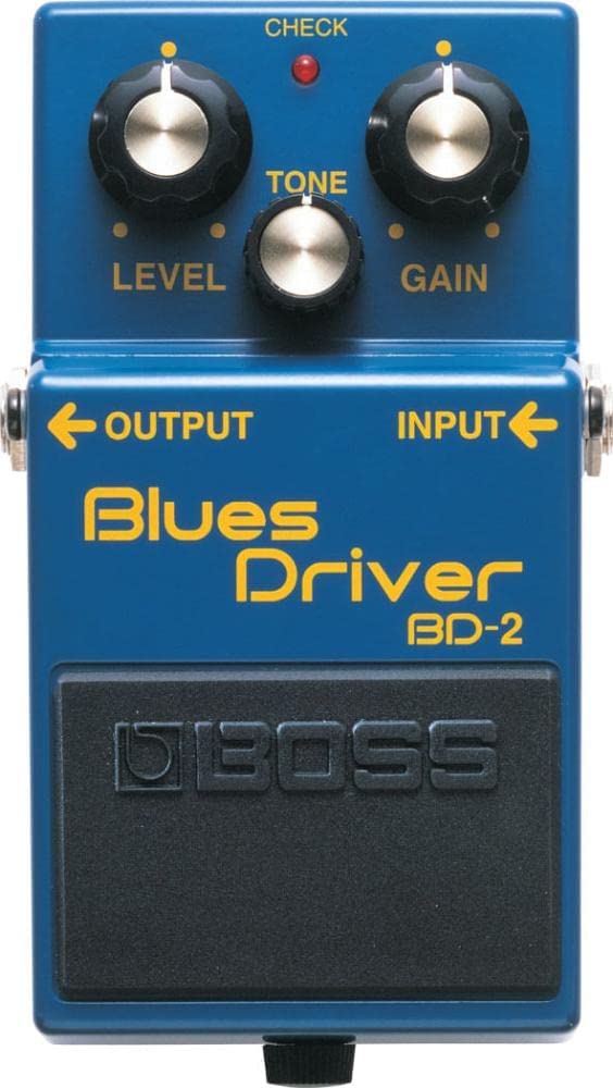 Boss BD-2 Blues Driver Guitar Effects Pedal on a white background