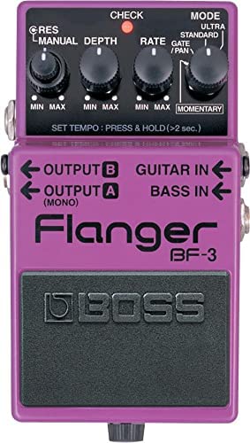 Boss BF-3 Flanger Guitar Pedal on a white background