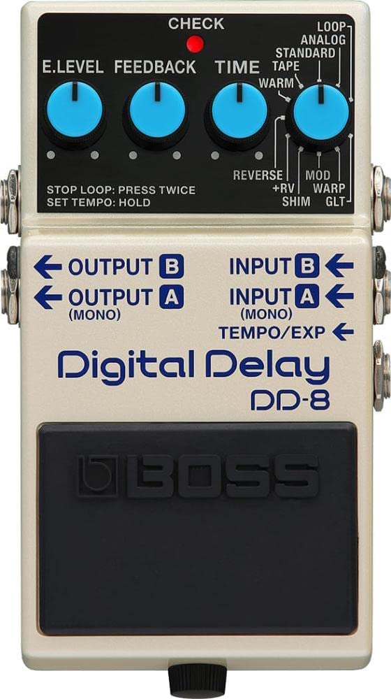 Boss DD-8 Digital Delay Pedal on a white background
