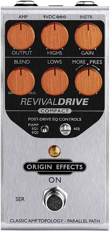 Origin Effects RevivalDRIVE Compact Overdrive Pedal on a white background
