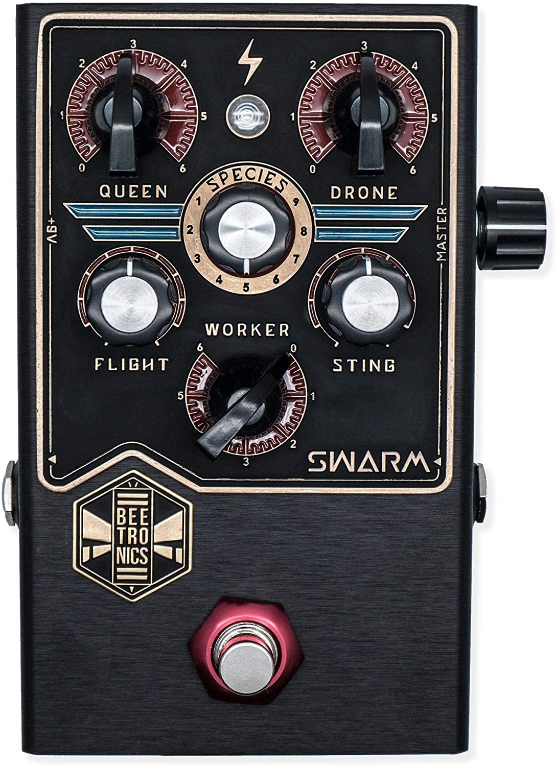 Beetronics Swarm Fuzz Harmonizer Pedal on a white background