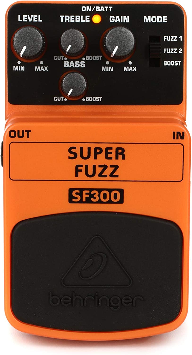 Behringer SF300 Super Fuzz Guitar Pedal on a white background