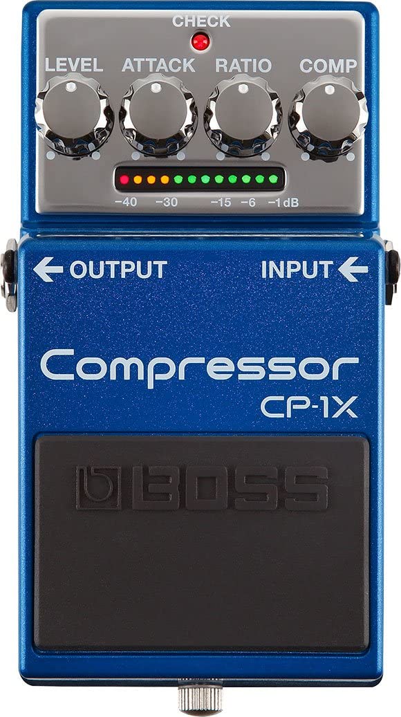 Boss CP-1X Compressor Guitar Effects Pedal on a white background