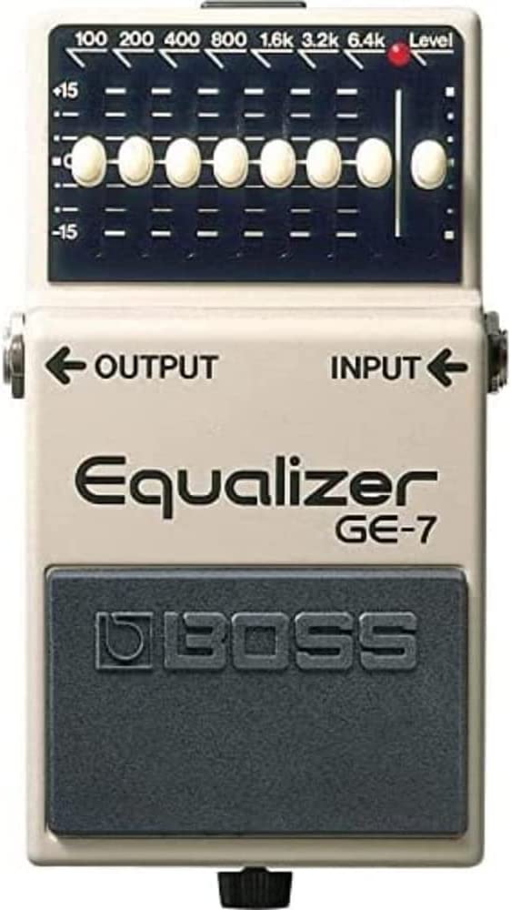 Boss GE-7 7-Band EQ Pedal on a white background