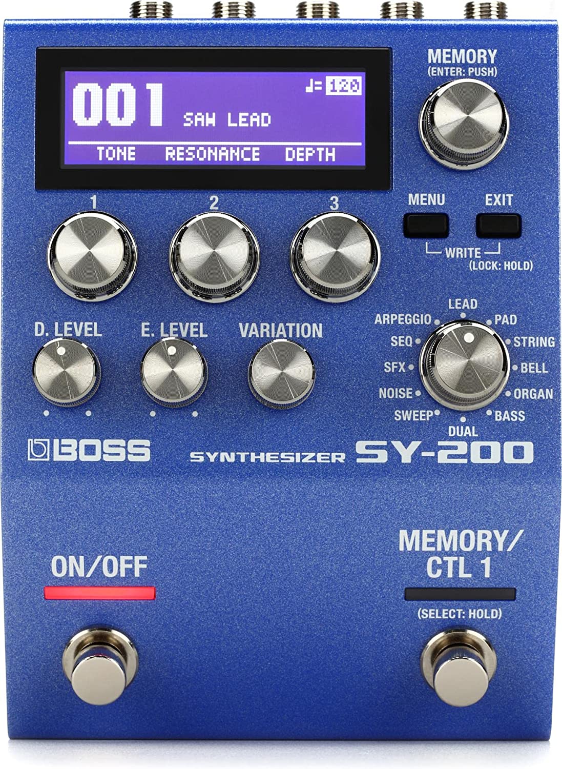 Boss SY-200 Guitar Synthesizer Pedal on a white background