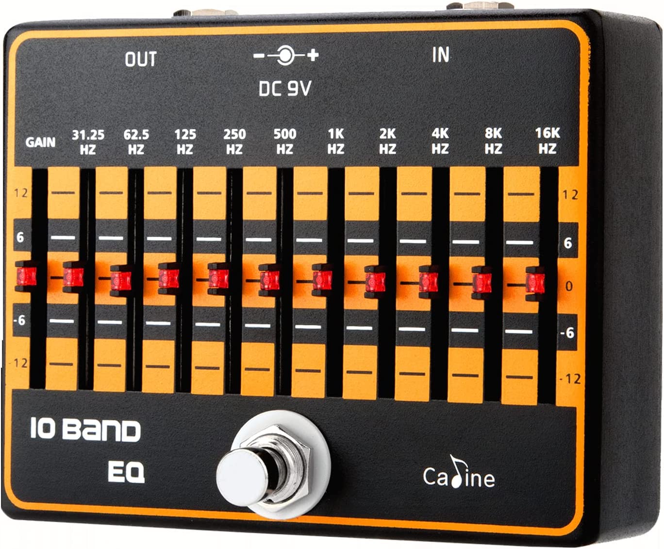 Caline 10 Band EQ Guitar Pedal  on a white background