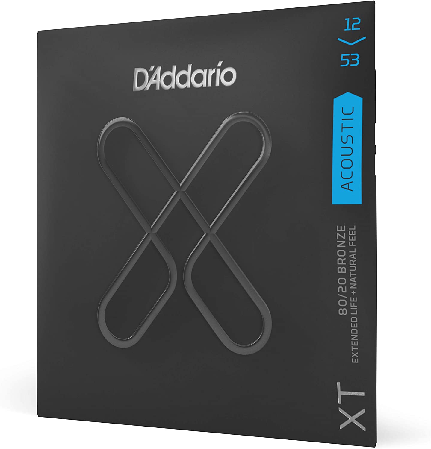 D'Addario XT 80/20 Bronze Coated Guitar Strings on a white background