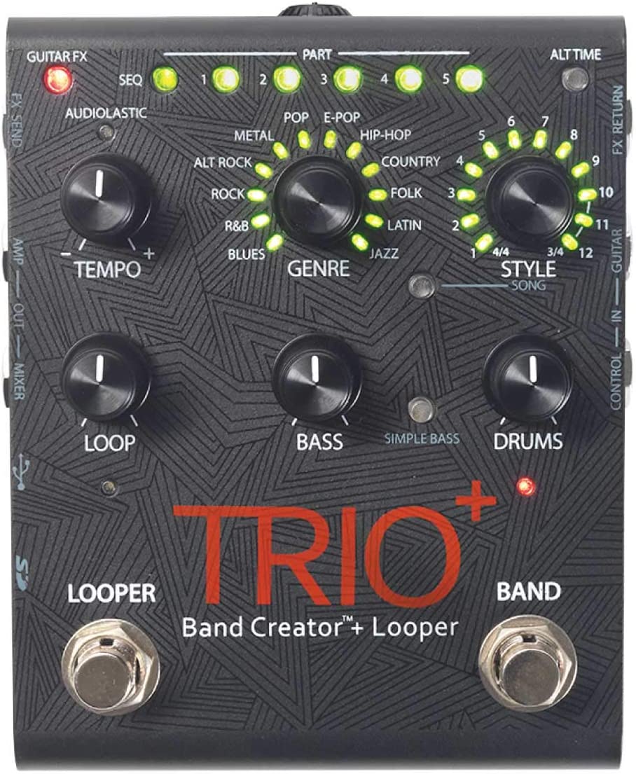 Digitech TRIOPLUS Looper Pedal on a white background
