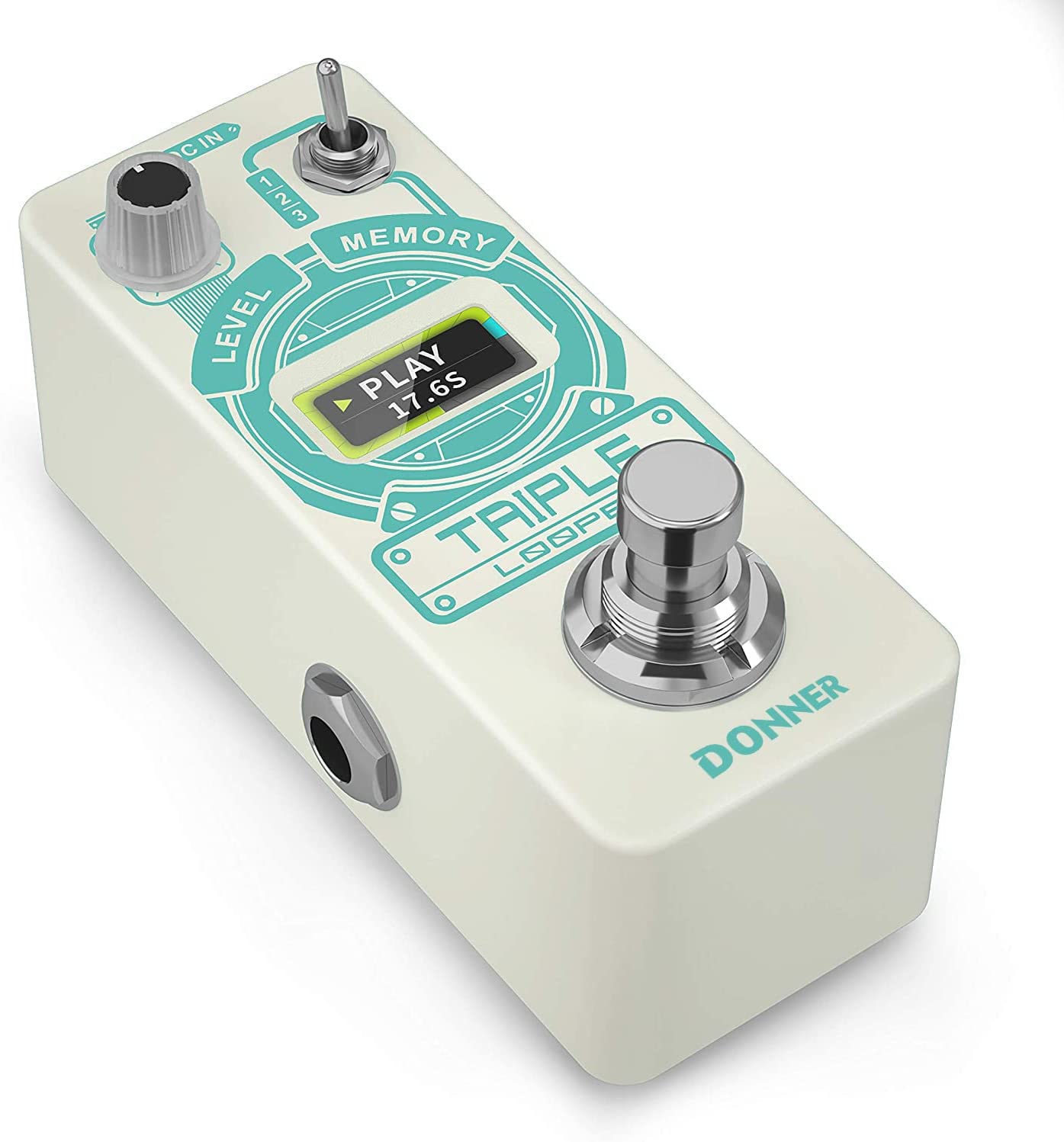 Donner Triple Looper Guitar Pedal on a white background
