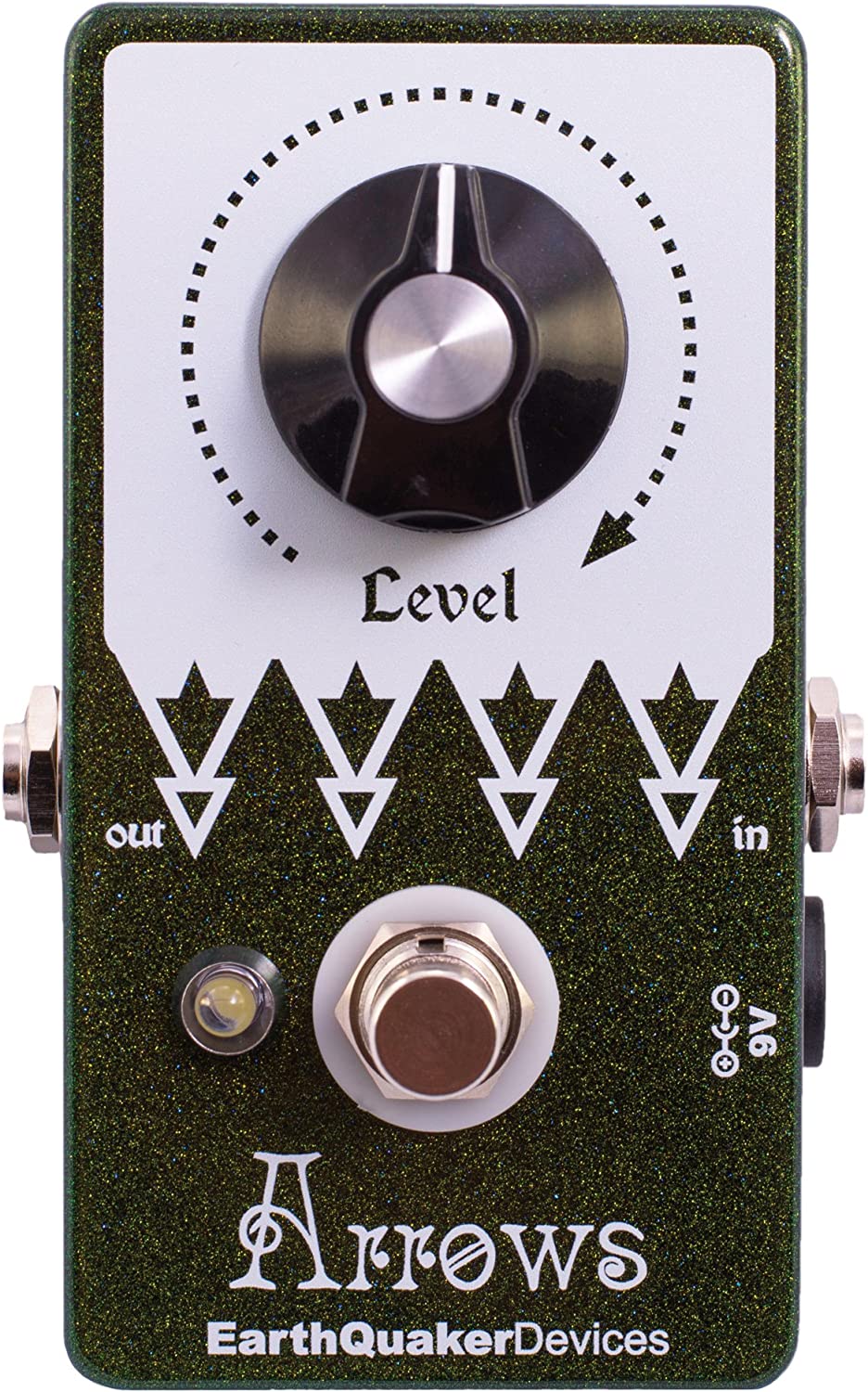 EarthQuaker Devices Arrows Preamp Booster Guitar Pedal on a white background