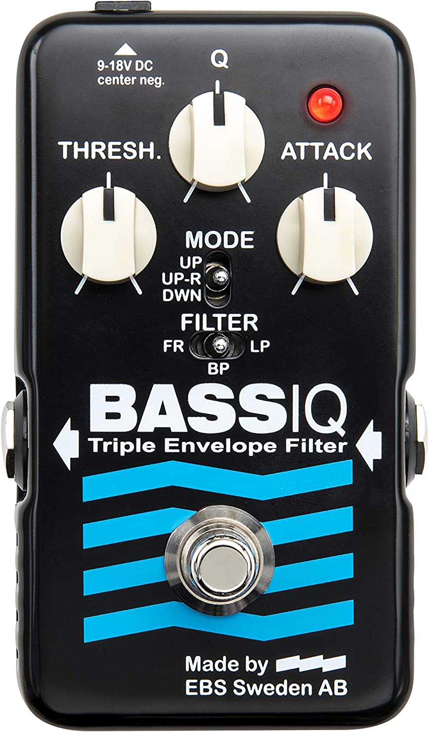 EBS BassIQ Blue Label Triple Envelope Filter Pedal on a white background