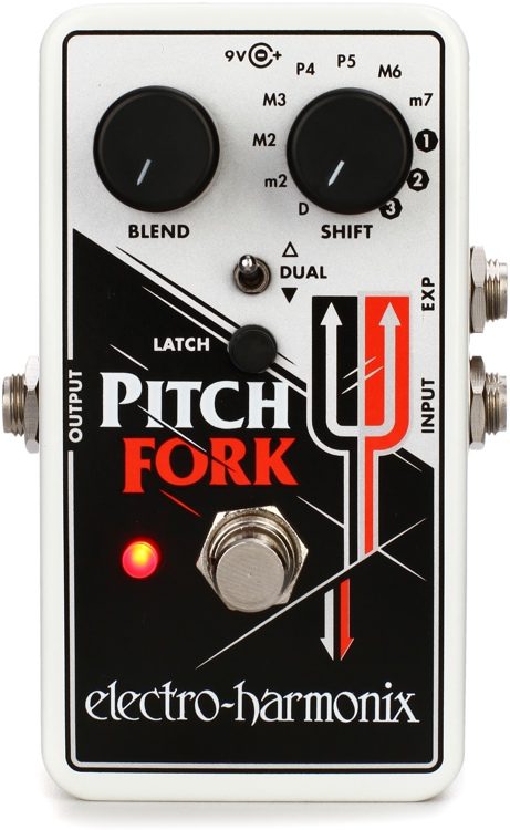 Electro-Harmonix Pitch Fork Pedal on a white background