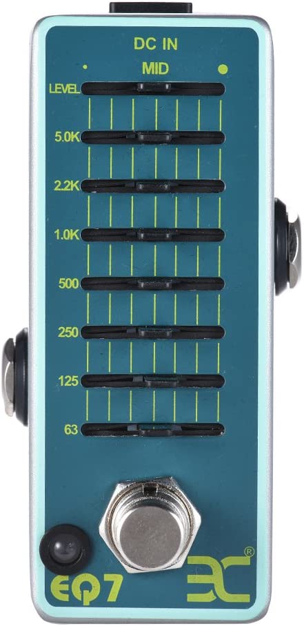 EX 7 Band EQ Equalizer Mini Guitar Pedal on a white background