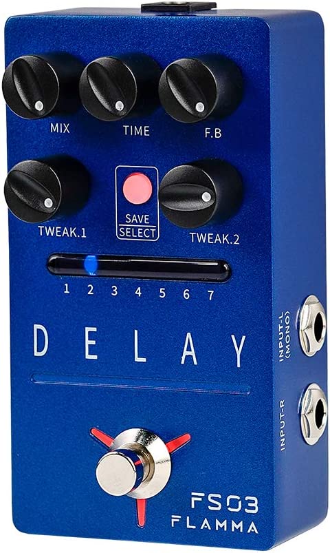 FLAMMA Digital Stereo Delay Pedal on a white background